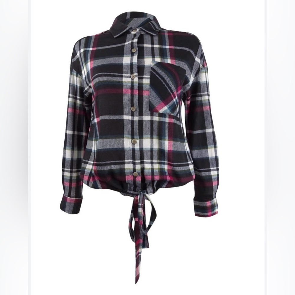 Polly & Esther Plaid Shirt Size Small